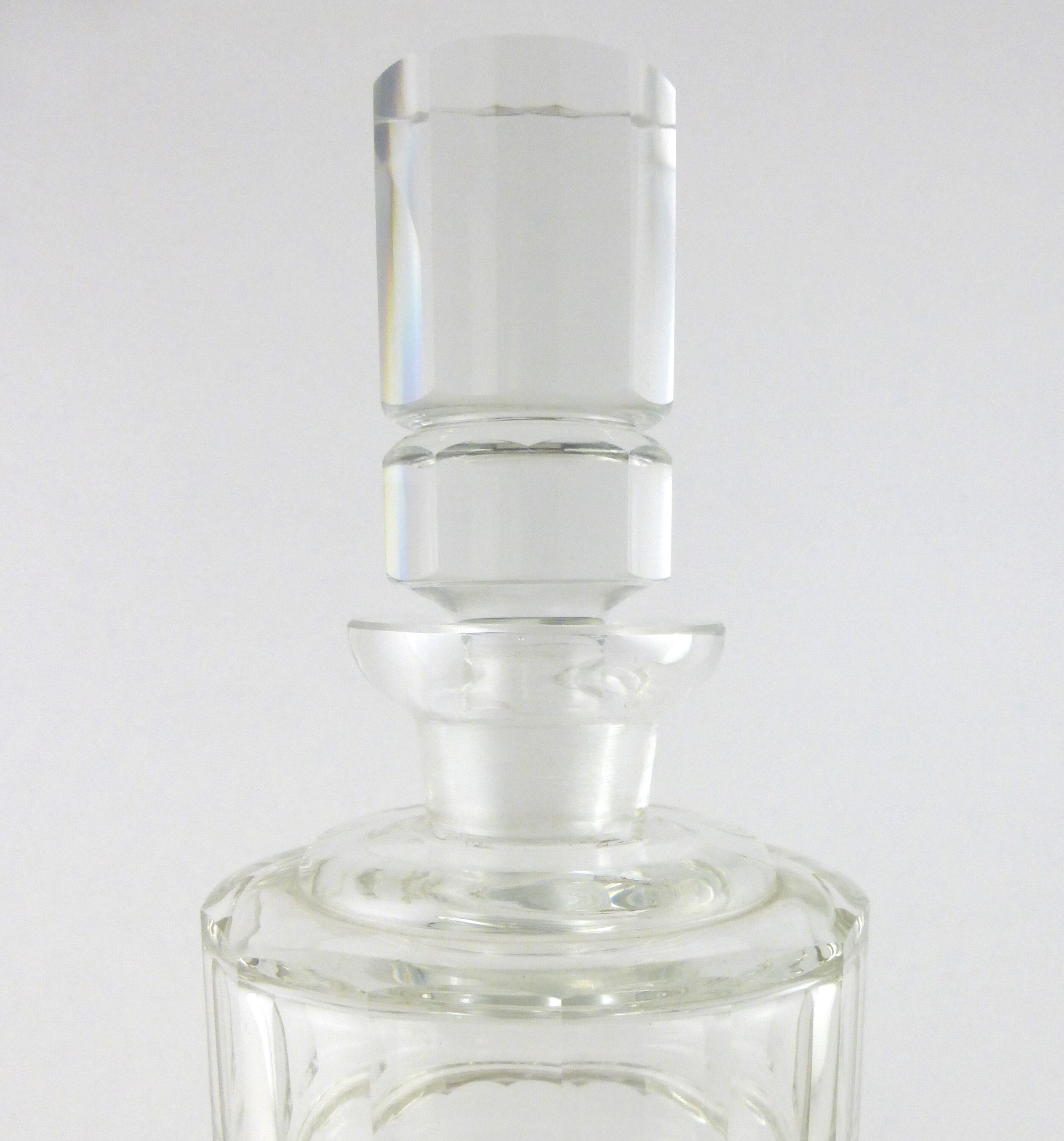 Art deco crystal bottle circa 1930