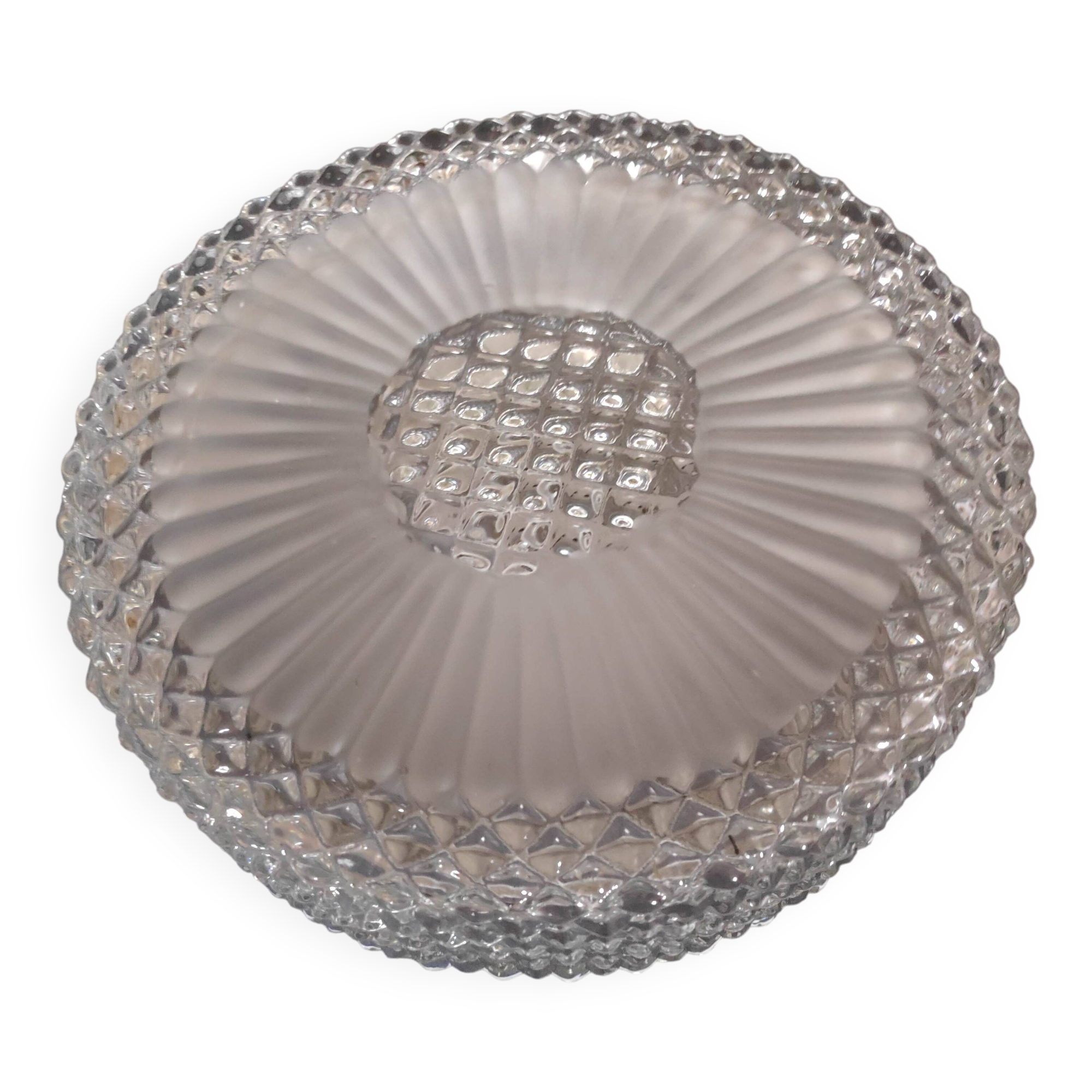 Large round glass ceiling light