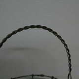 Egg basket in braided metal