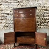 Secretary In Mahogany Louis XVI XVIII Eme Century