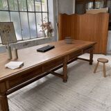 Solid walnut farmhouse castle table 1900 XXL