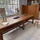 Solid walnut farmhouse castle table 1900 XXL