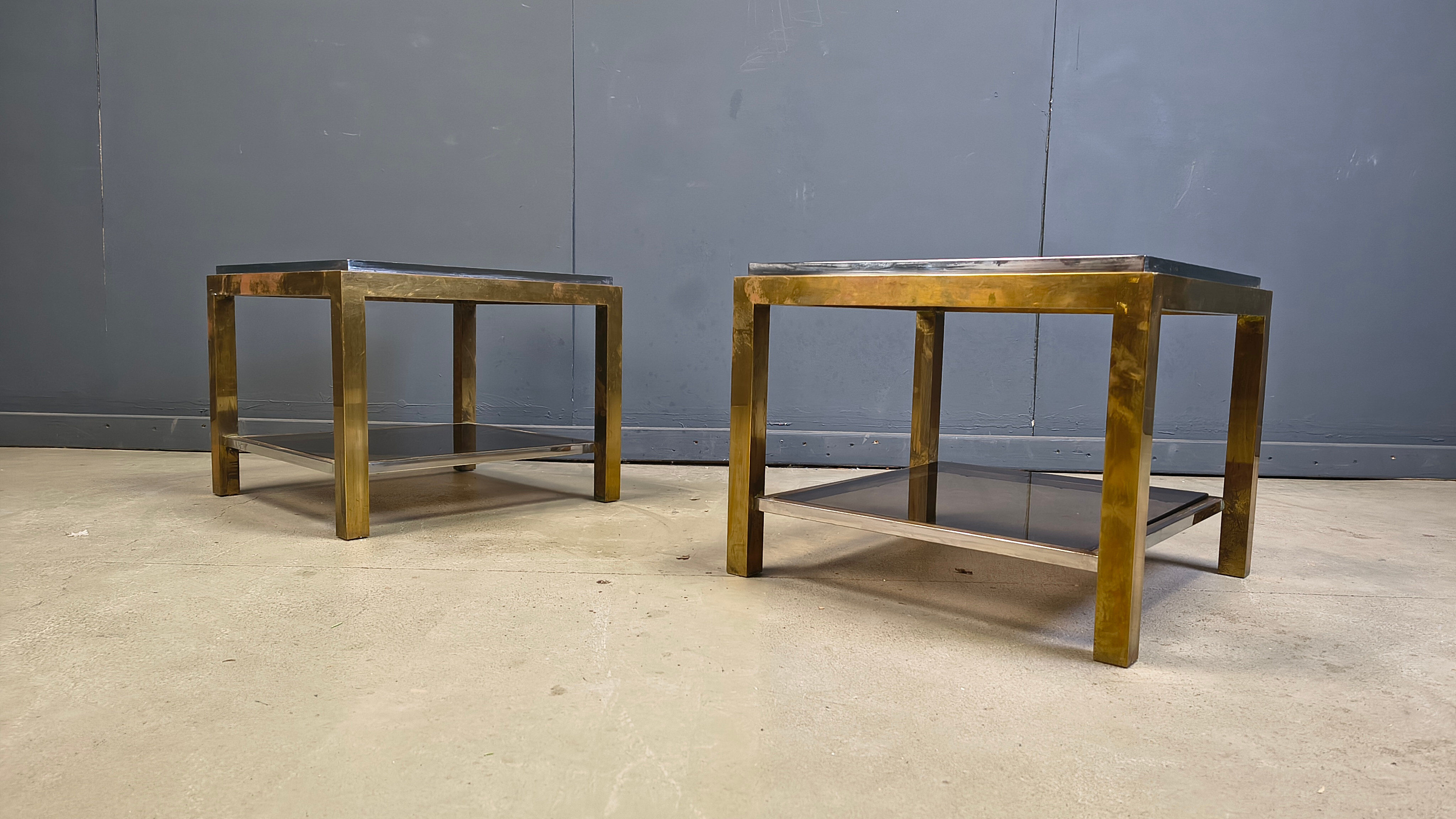 Pair of side tables by Jean Charles, 1970s