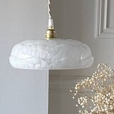 Clichy white glass pendant light