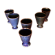 Set of 6 mazagrans Blue ceramic