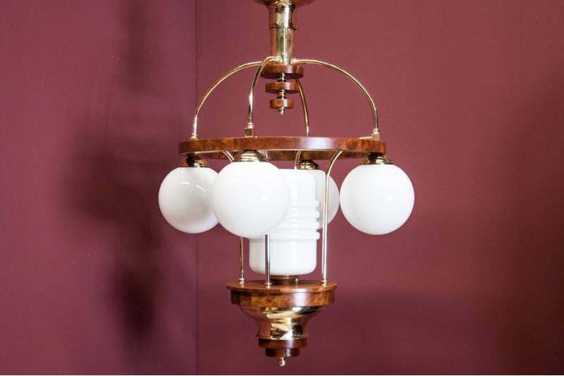 Art Deco chandelier, Poland, 1940s