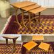 Suite de tables gigognes en teck des années 1970 de la marque GPlan