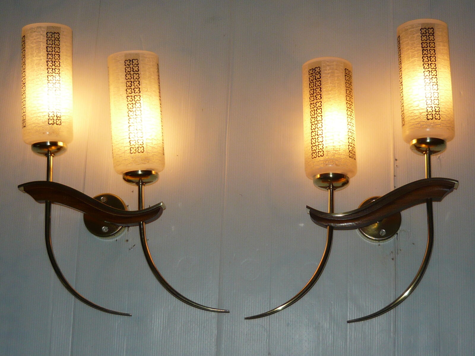 Pair of wall lamps years 50