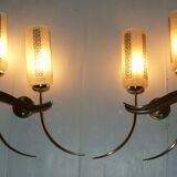 Pair of wall lamps years 50
