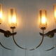Pair of wall lamps years 50