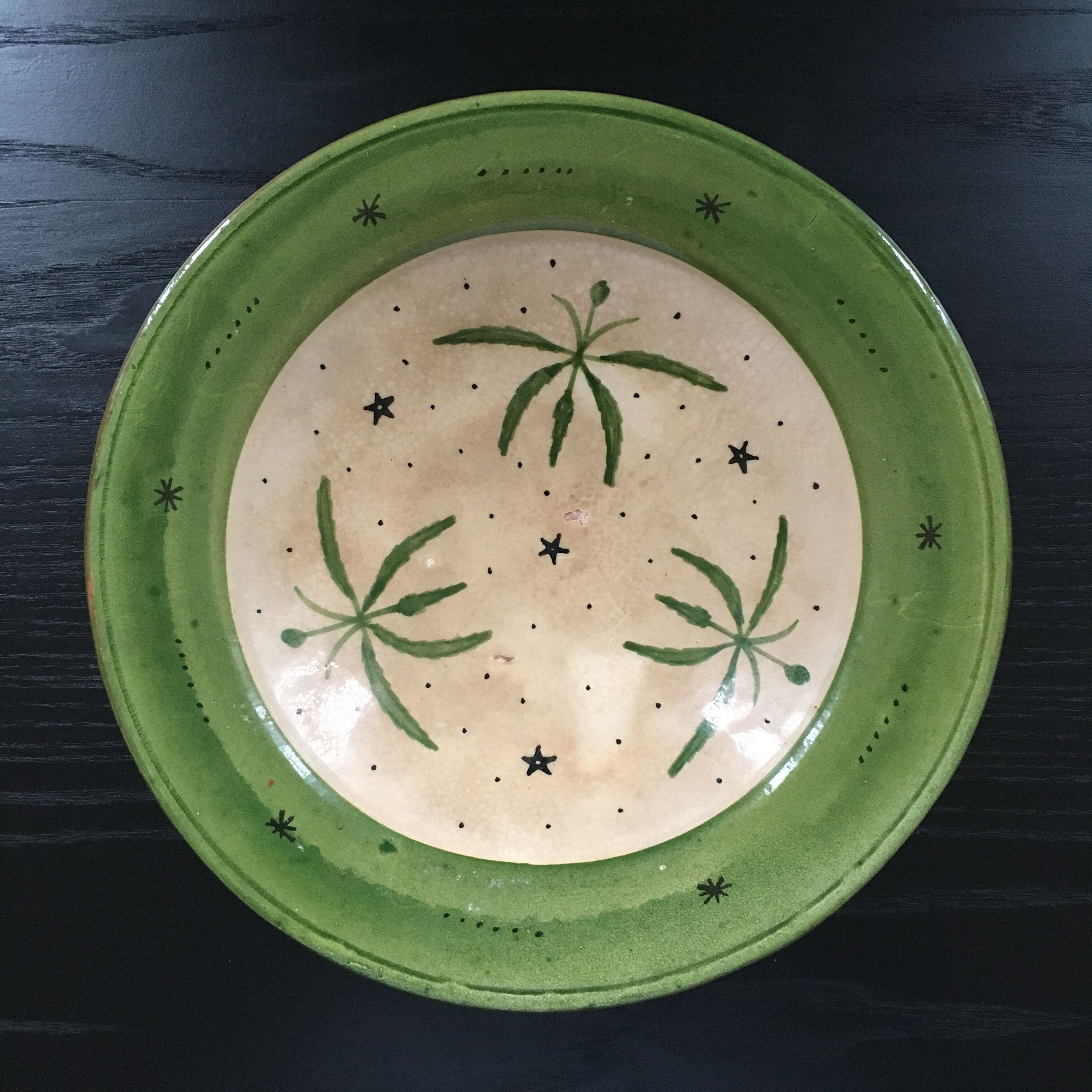 Plat creux oriental décor floral