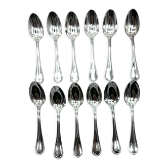 12 spoons dessert model sully silver metal in a case