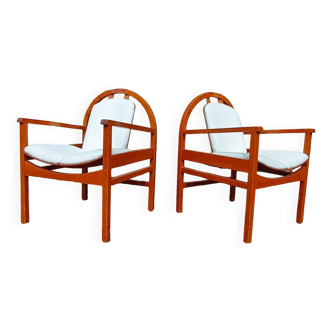 Pair of Baumann Armchairs model ARGOS lounge vintage 70s.