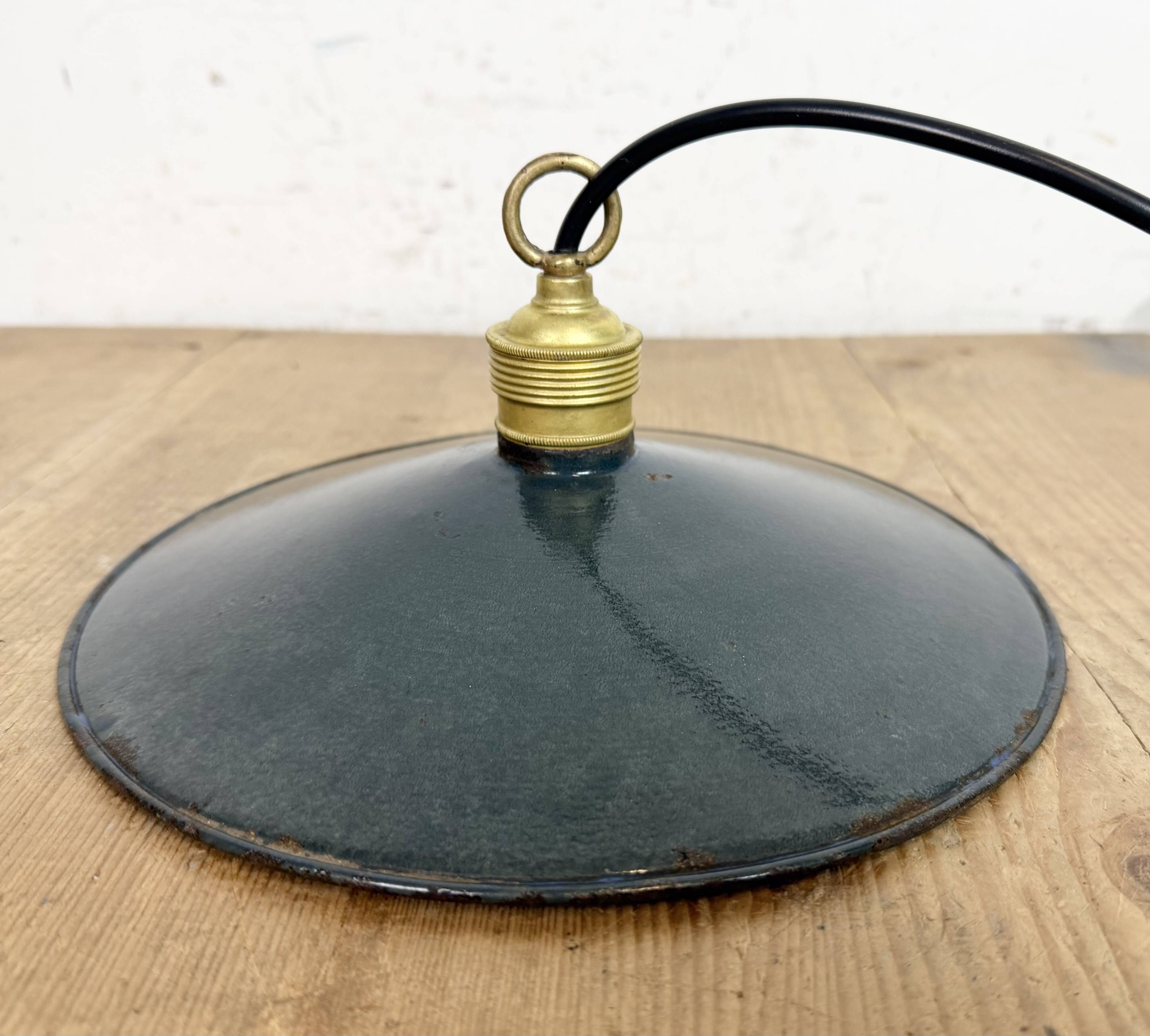 Industrial Dark Blue Enamel Light, 1930s