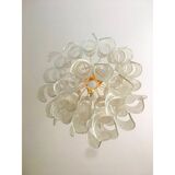 Murano Glass Chandelier "Virgola" Made in Italy Venini Style