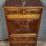 Antique walnut secretary – Louis XV style – Drop-down – 19th century