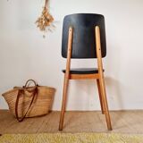 Vintage Scandinavian chair with compass legs.