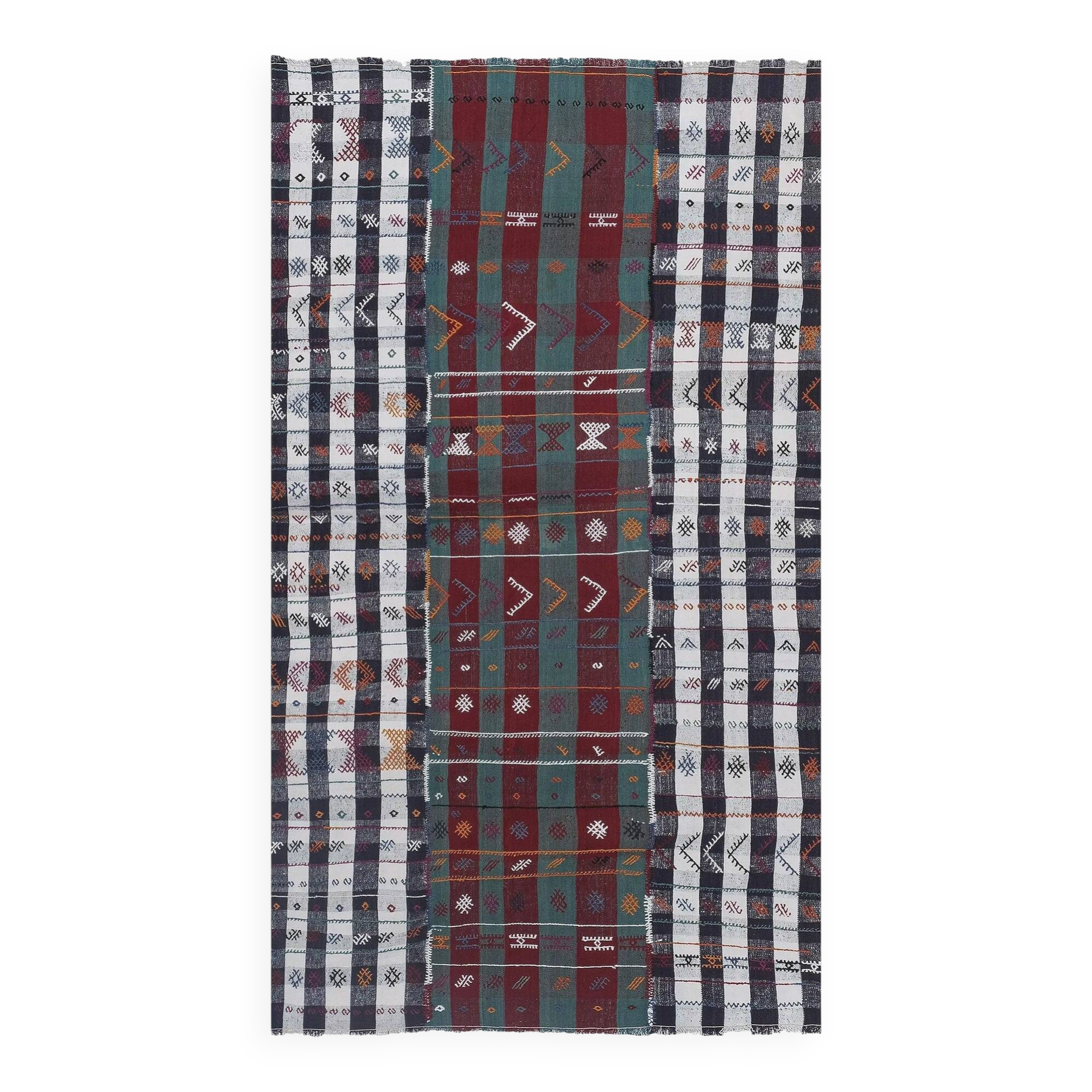 Vintage Turkish kilim, handwoven, 149x263 cm.