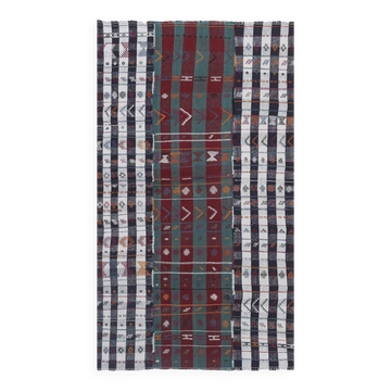 Vintage Turkish kilim, handwoven, 149x263 cm.