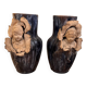 Pair of Barbotine vases