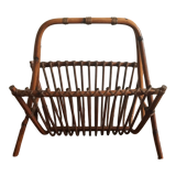 Porte revues en rotin vintage