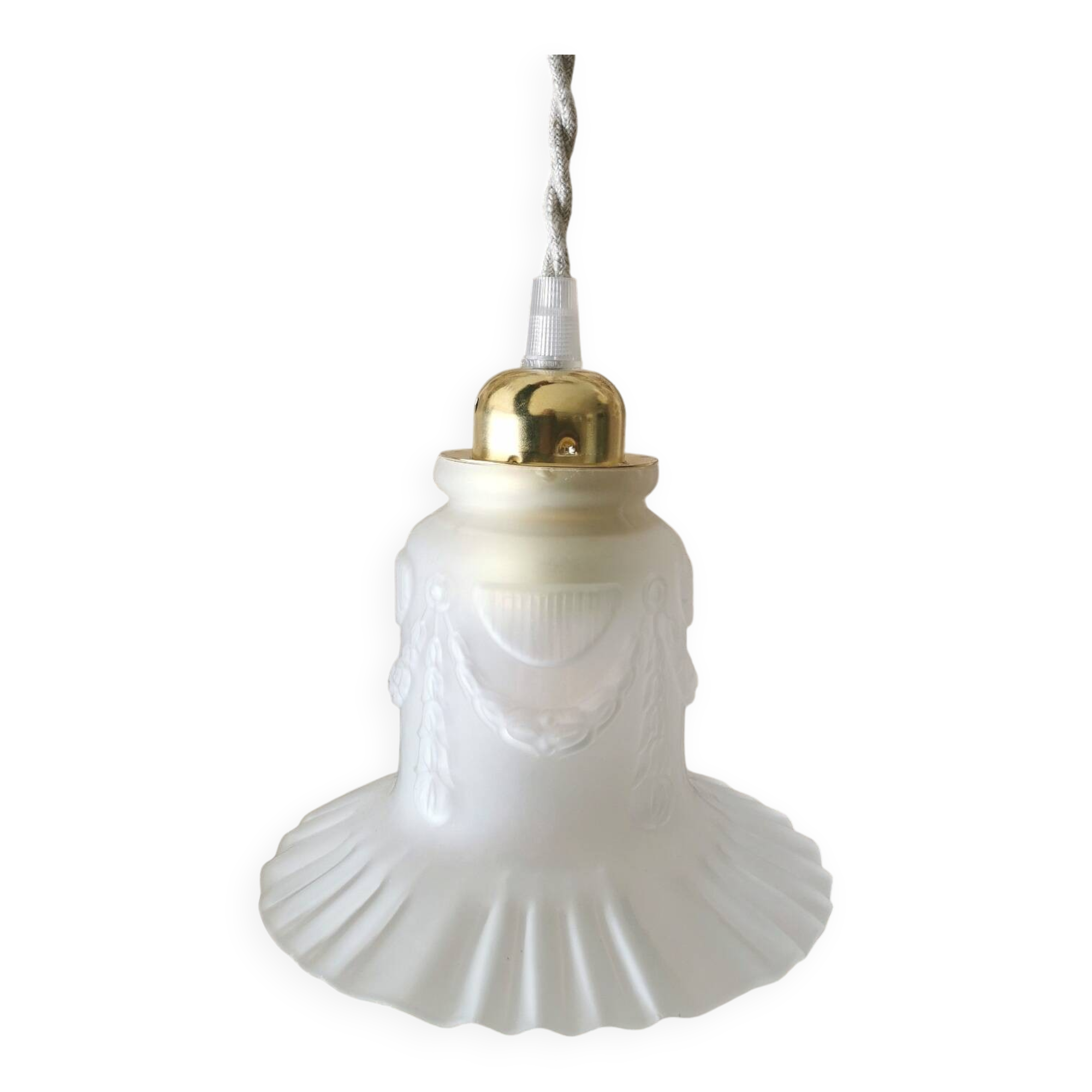 Lampe Baladeuse Art Déco, câble Lin