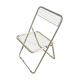 Folding chair in beige grid metal 1980