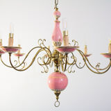 Flemish Ceramic Floral Chandelier