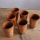 Set of 6 sandstone cups