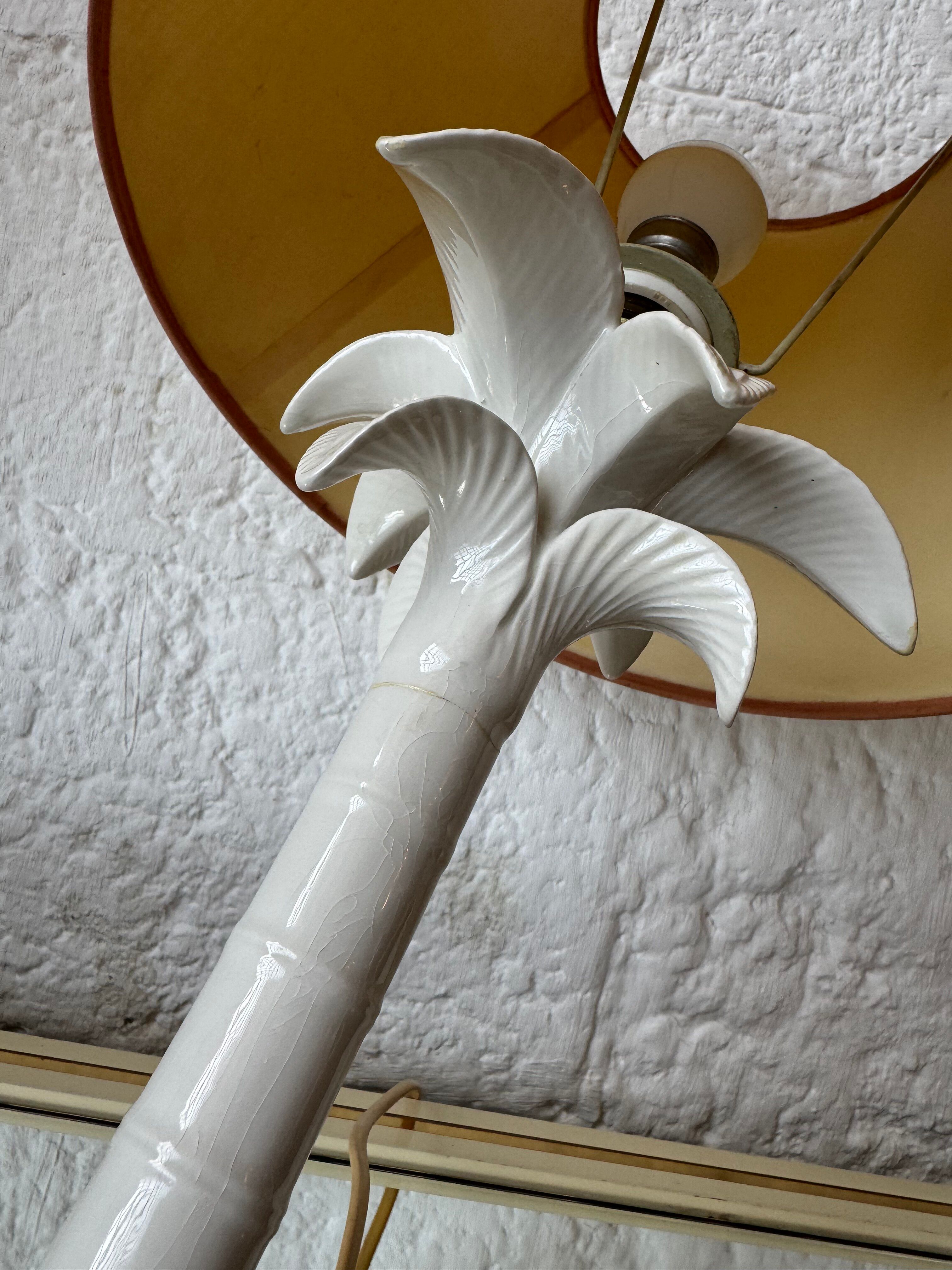 Ceramic palm tree lamp Tommaso Barbi 1960s