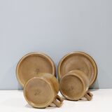 2 vintage '70 tea cups and Brenne stoneware sub-cups. In perfect condition.