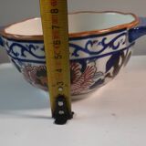 Gien earthenware bowl with peony decoration