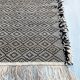 Zanafi Runner Rug, handmade Moroccan rug, flat Berber wool runner, geometric rug.