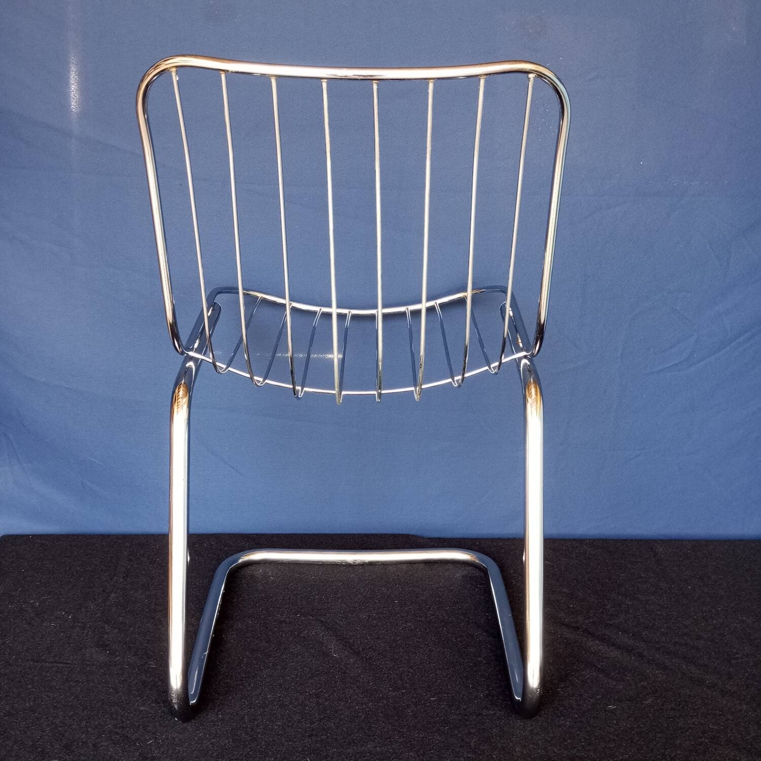 70s chrome metal chairs