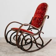 Fauteuil à bascule Thonet vintage design milieu du siècle