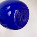 Large bottle vase in bright blue opaline.