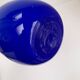 Large bottle vase in bright blue opaline.