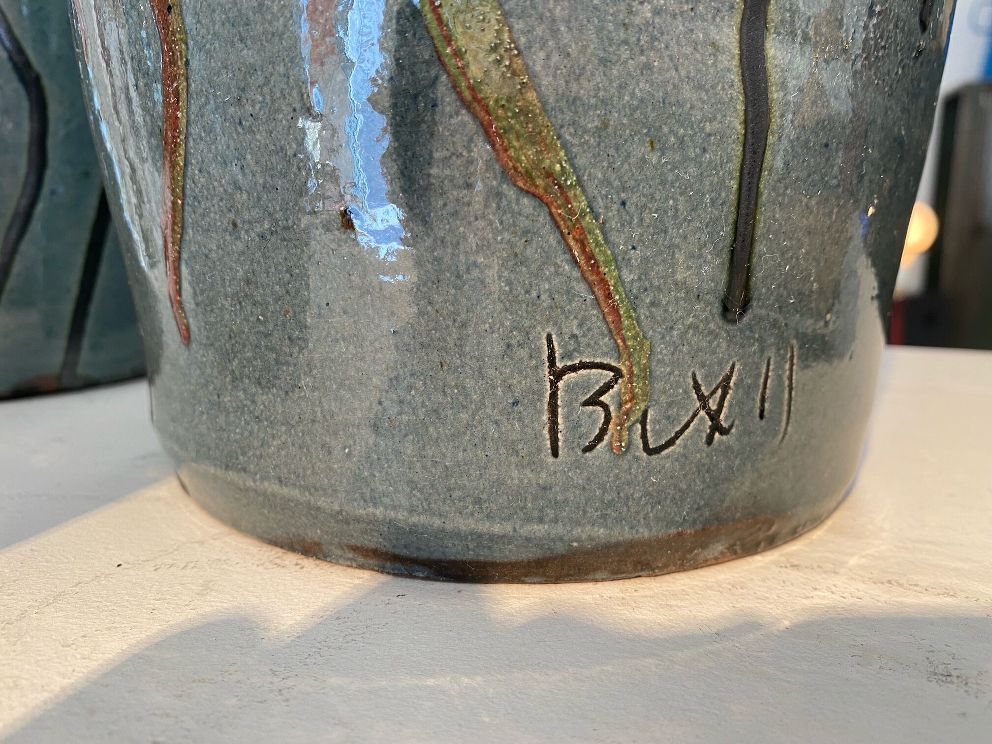 Ceramic vase by Thomas Buxo from the 60s