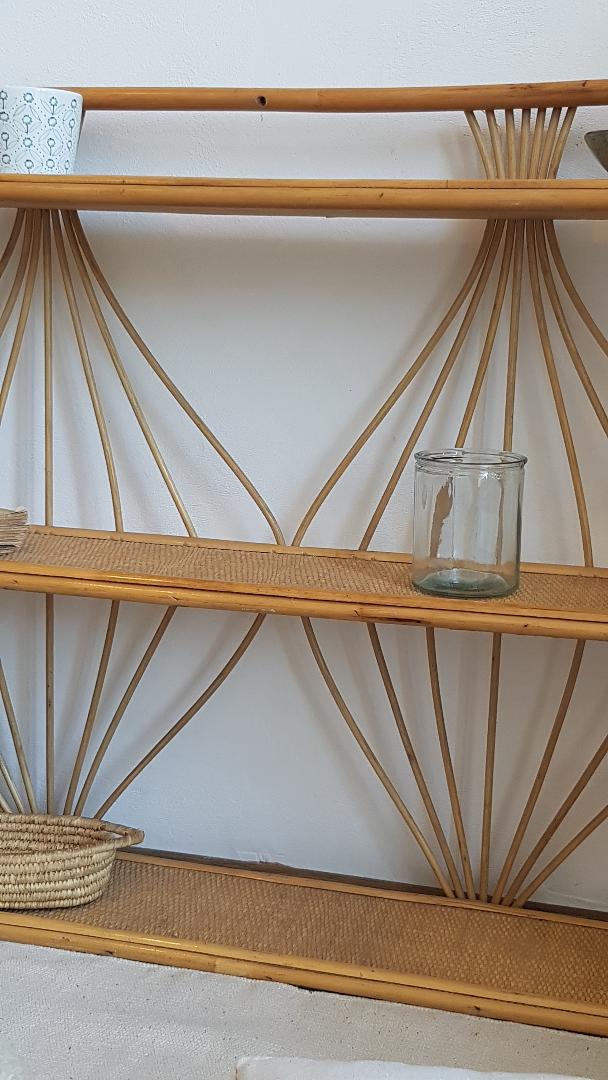 Shelves wicker vintage 100x82cm