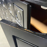 Black brutalist credenza, 1970s