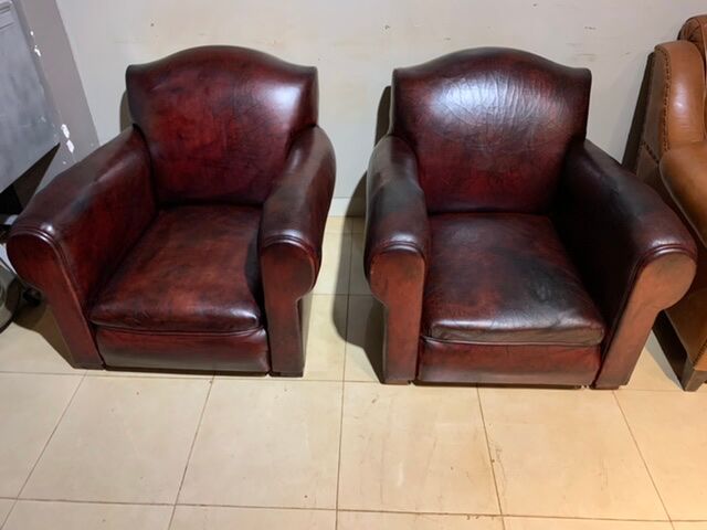 Paire de fauteuils club