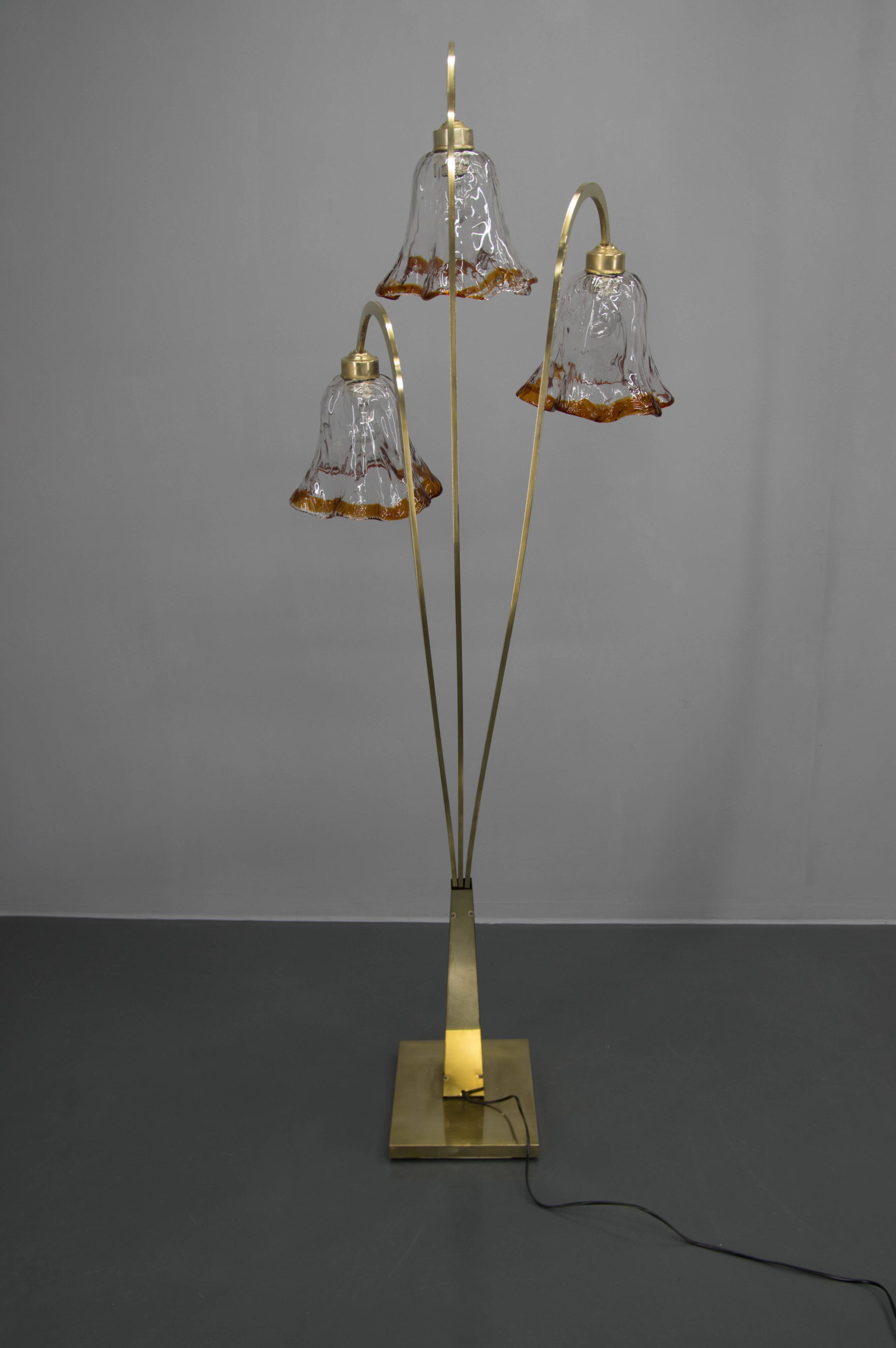 Murano Glass Floor Lamp, Italy, 1980s