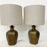 Paire de lampes de table en bronze