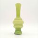 Green Ribbed Hooped Opaline Glass Vintage Space Age Vase 70s 80s Murano