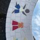 Vintage Mozaik mirror. Children mirror, Childsroom mirror tiles.