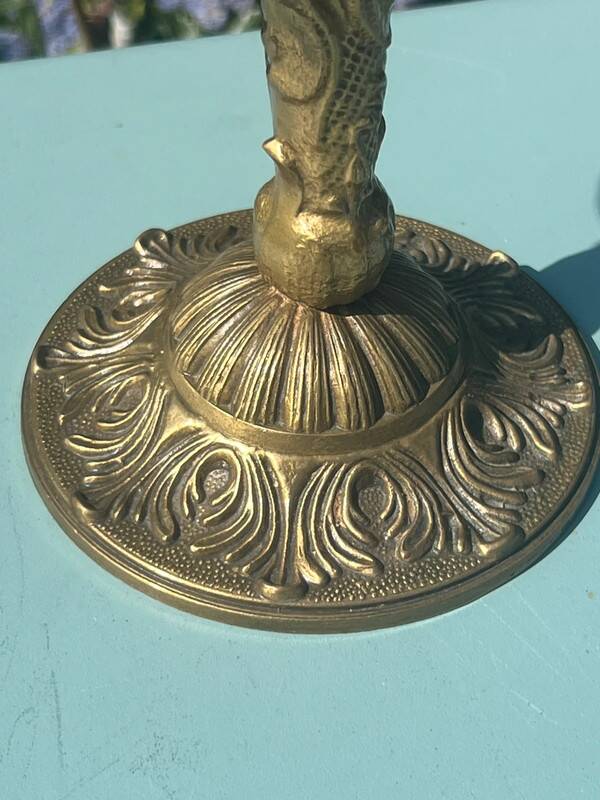 Antique Brass Candlestick – Louis XVI Style, 20th Century