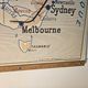 Old school map of geography of Australia and Asia double-sided
