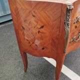 Old louis xv style marquetry chest of drawers