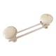 Double coat hook in vintage white lacquered metal