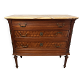 Louis XVI style commode in marquetry – Marble top